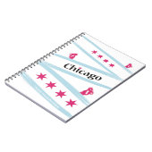 Carnet de notes à spirale de drapeau de Chicago (Côté gauche)