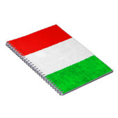 Carnet de notes à spirale de DRAPEAU de l'ITALIE (Côté Droit)