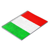 Carnet de notes à spirale de DRAPEAU de l'ITALIE (Côté gauche)