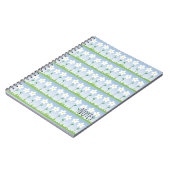 Carnet de notes à spirale de fleurs blanches (Côté gauche)