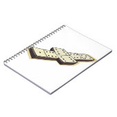 Carnet de notes à spirale de jeu de dominos (Côté gauche)