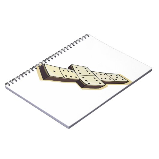 Carnet de notes à spirale de jeu de dominos (Côté gauche)