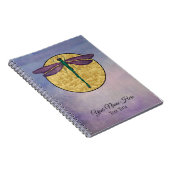 Carnet de notes à spirale de libellule pourpre (Côté Droit)