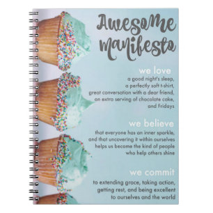 Carnet de notes à spirale de manifeste