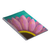 Carnet de notes à spirale de marguerite rose (Côté Droit)
