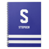 Carnet de notes à spirale de monogramme moderne de (Devant)