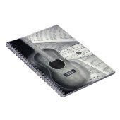 Carnet de notes à spirale de musique de guitare et (Côté Droit)