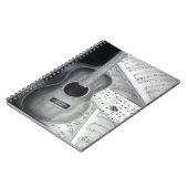 Carnet de notes à spirale de musique de guitare et (Côté gauche)
