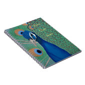 Carnet de notes à spirale de paon bleu (Côté Droit)