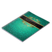 Carnet de notes à spirale de parties scintillantes (Côté gauche)
