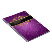 Carnet de notes à spirale de parties scintillantes (Côté Droit)