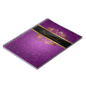 Carnet de notes à spirale de parties scintillantes (Côté gauche)