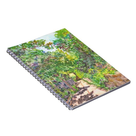 Carnet de notes à spirale de pays d'aquarelle (Côté Droit)