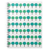 Carnet de notes à spirale de petits arbres (Devant)