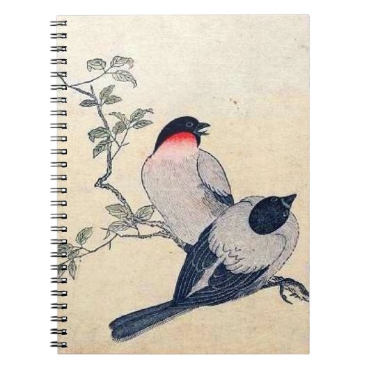 Carnet de notes à spirale de pinsons japonais (Devant)