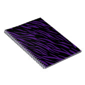 Carnet de notes à spirale de rayure noire et (Côté Droit)
