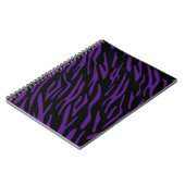 Carnet de notes à spirale de rayure noire et (Côté gauche)