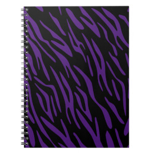 Carnet de notes à spirale de rayure noire et