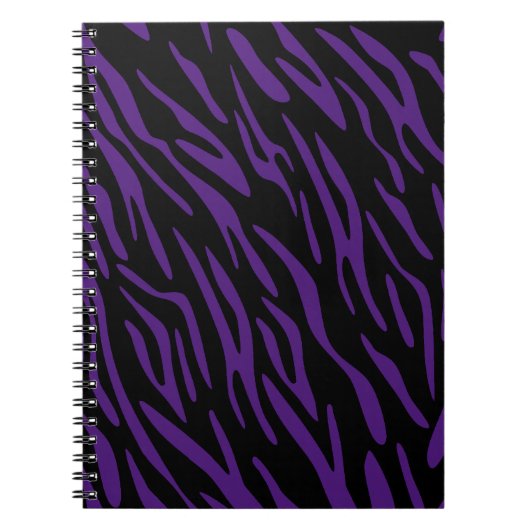 Carnet de notes à spirale de rayure noire et (Devant)
