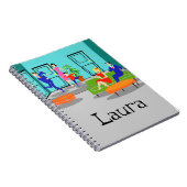 Carnet de notes à spirale de rétro télévision (Côté Droit)