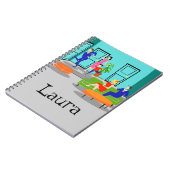 Carnet de notes à spirale de rétro télévision (Côté gauche)