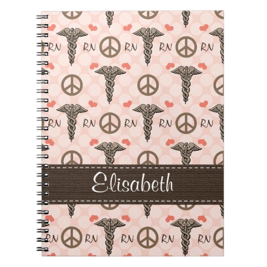 Carnet de notes à spirale de RN d'infirmière de (Devant)