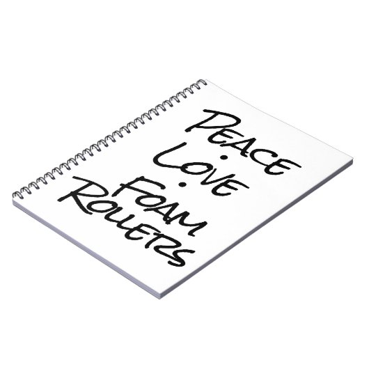 Carnet de notes à spirale de rouleaux de mousse (Côté gauche)