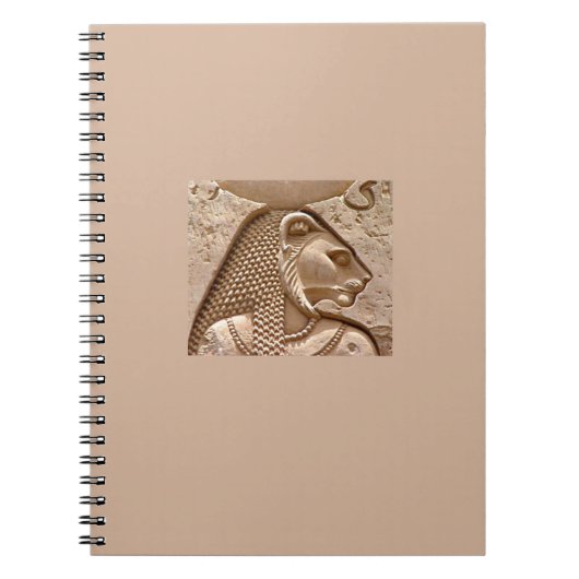 Carnet de notes à spirale de Sekhmet de divinité (Devant)