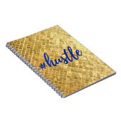 Carnet de notes à spirale de texture d'or de hâte (Côté Droit)