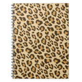 Carnet de notes à spirale d'empreinte de léopard (Devant)