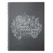 Carnet de notes à spirale des griffonnages de (Devant)