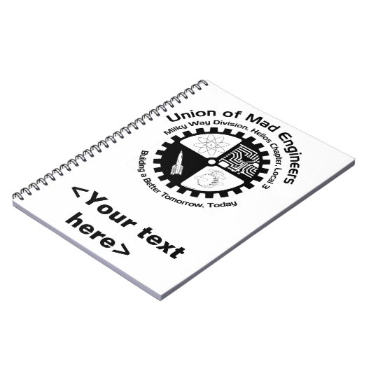 Carnet de notes à spirale d'ingénieurs fous (Côté gauche)