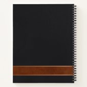Carnet de notes à spirale en cuivre et ardoise pou (Dos)