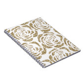Carnet de notes à spirale fait sur commande d'or (Côté Droit)