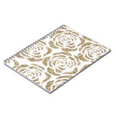 Carnet de notes à spirale fait sur commande d'or (Côté gauche)