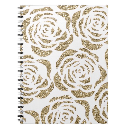 Carnet de notes à spirale fait sur commande d'or (Devant)