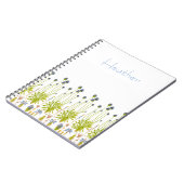 Carnet de notes à spirale FLORAL - (Côté gauche)