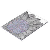 Carnet de notes à spirale floral abstrait dessiné (Côté gauche)