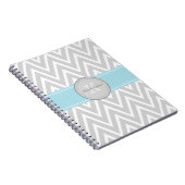 Carnet de notes à spirale gris de Chevron de (Côté Droit)