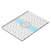 Carnet de notes à spirale gris de Chevron de (Côté gauche)