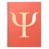 Carnet de notes à spirale orange de symbole de la (Devant)