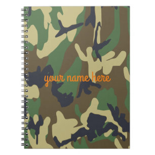 Carnet de notes à spirale personnalisé de Camo