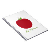 Carnet de notes à spirale rouge d'Apple pour des (Côté Droit)