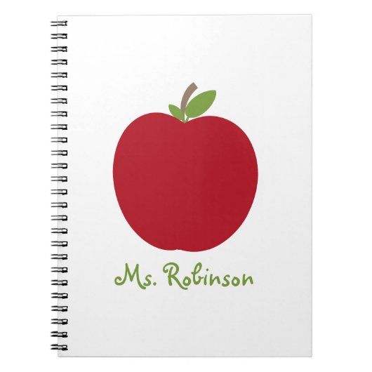 Carnet de notes à spirale rouge d'Apple pour des (Devant)