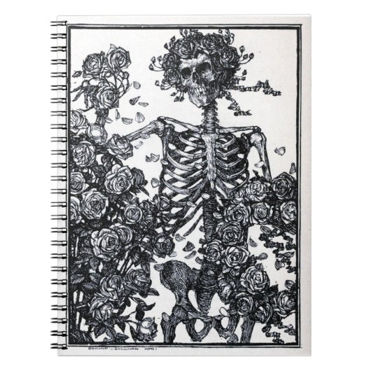 Carnet de notes à spirale squelettique vintage (Devant)