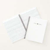 Carnet de notes à typographie tendance avec monogr (Intérieur)