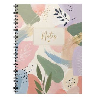 Carnet de notes abstraites pastel