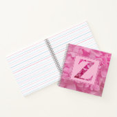 Carnet de notes Alphabet floral rose Lettre "Z" (Intérieur)