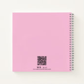 Carnet de notes Alphabet floral rose Lettre "Z" (Dos)