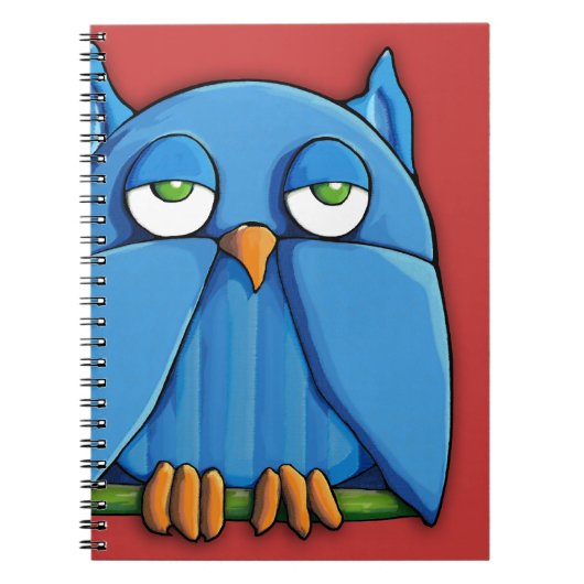 Carnet de notes Aqua Owl red 2 (Devant)